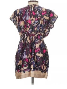 Twelfth Street by Cynthia Vincent Abstract Print Silk Dress Size M